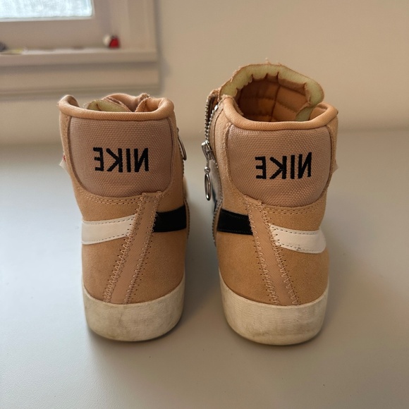 Nike Women's Blazer Mid Rebel Bio Beige Summit White Black | Size 9.5 - Picture 2 of 7